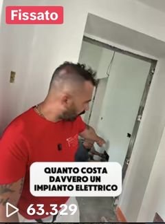 Video TikTok del Muratore Veneto: quanto costa davvero un impianto elettrico